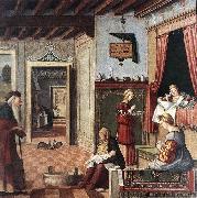 CARPACCIO, Vittore Birth of the Virgin fg oil painting artist